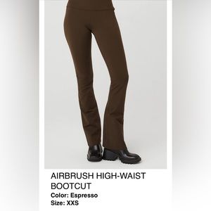 Brand New Alo Leggings, never worn.  Color Expresso